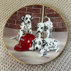 Hamilton Collection Dalmatian Puppies Decorative Plate